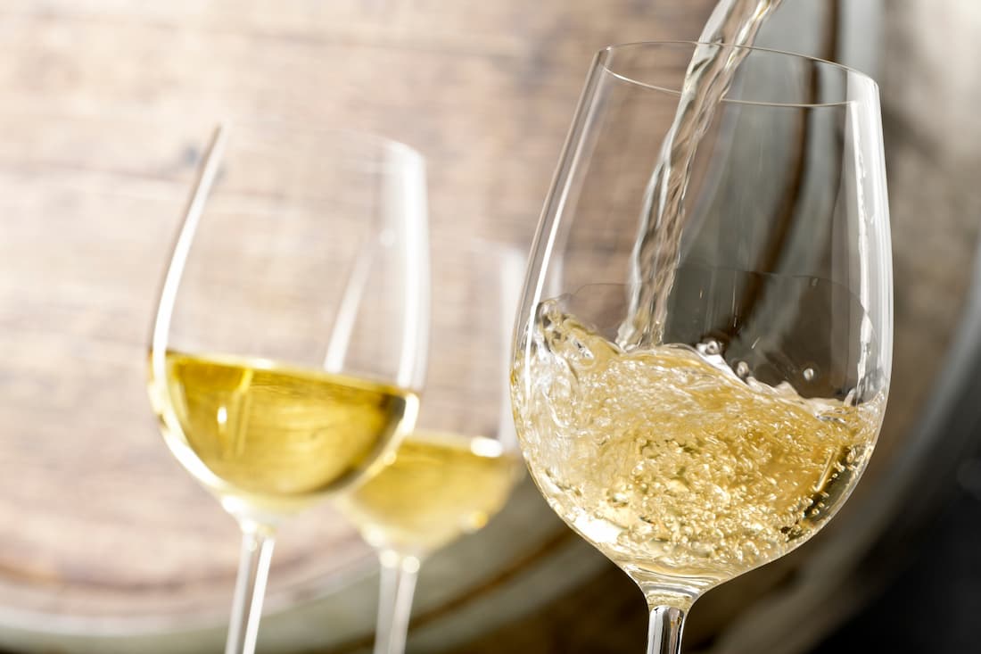 verres de vin blanc